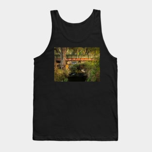 Peaceful Stream of Water Flowing under Bridge V1 Tank Top